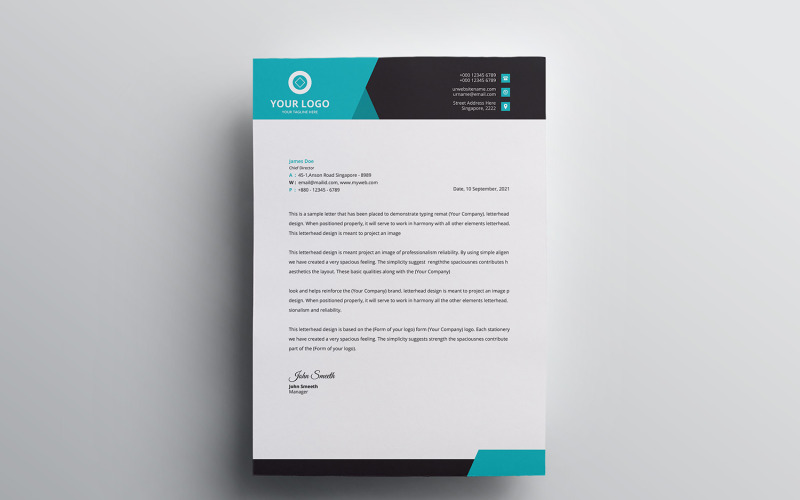 Download Фирменный стиль "Letterhead - Corporate Identity Template" / Letterhead - Corporate Identity Template - Фирменный стиль на тему графика letter,corporate,letterhead,vector,company,design,identity,paper,document,leaflet,a4,print,abstract,contract,modern,presentation,official,business,page,headline