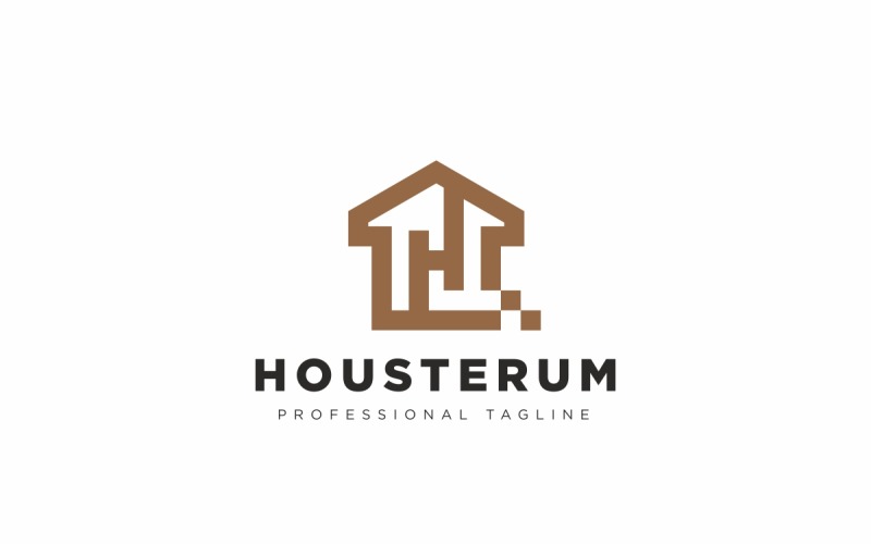 Download Шаблон логотипа "House H Letter Logo Template" / House H Letter Logo Template - Шаблон логотипа на тему графика architecture,construction,construction company,h letter,h logo,home,house,house logo,interior,letter,real estate,solid