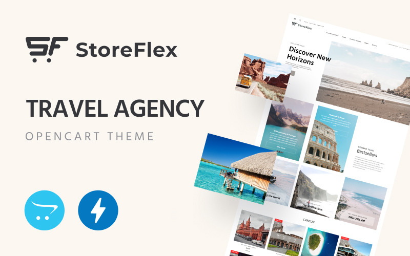 StoreFlex ‌-‌ ‌Travel‌ gencyAgency OpenCart模板