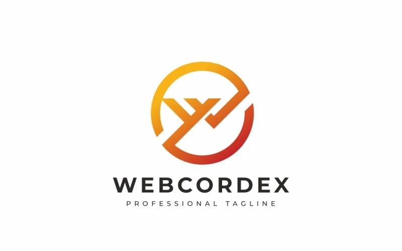 Webcordex W Letter logó sablon