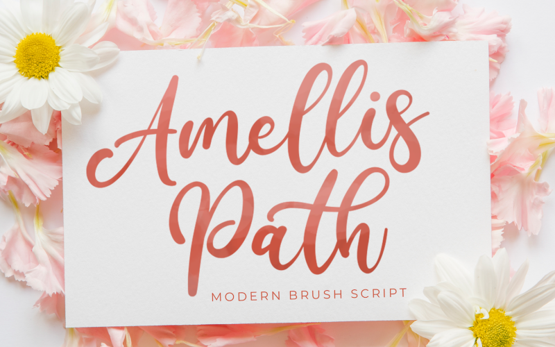 Amellis Path - Brush Kurzív betűtípus