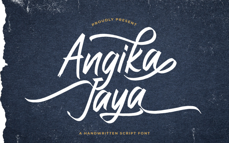 Angika Jaya-手写字体