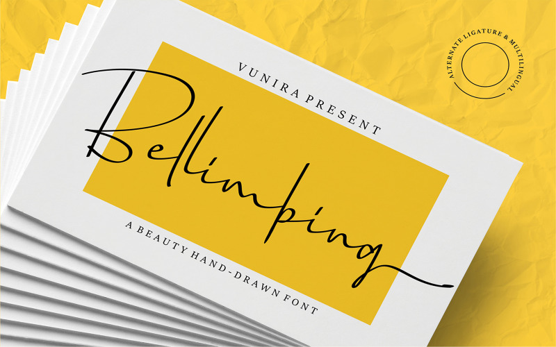 Bellimbing | Красивый шрифт, нарисованный вручную