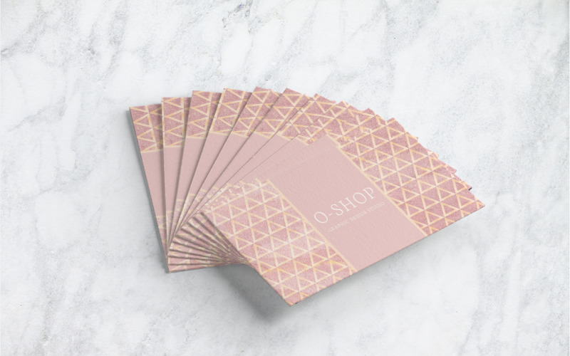 Elegant Shinny Rose Visit Card - Corporate Identity Template