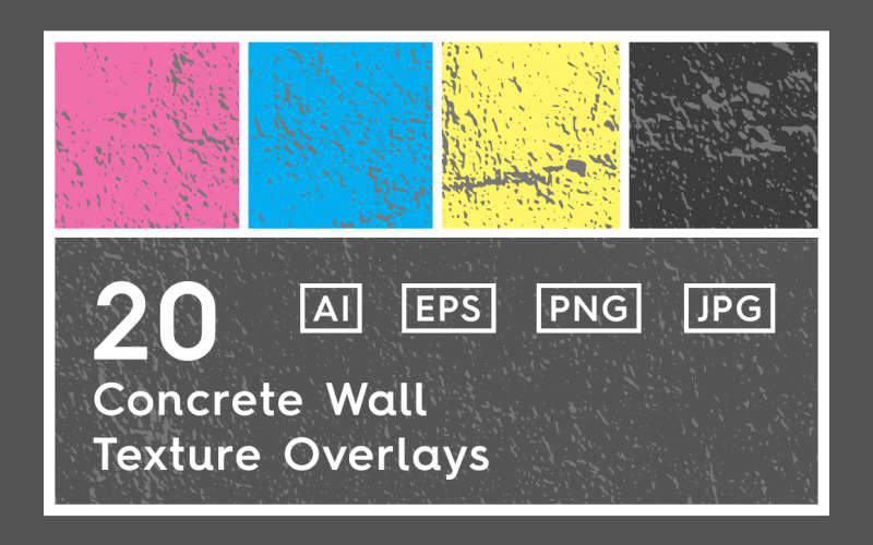 20 Vzor překrytí textury betonové zdi