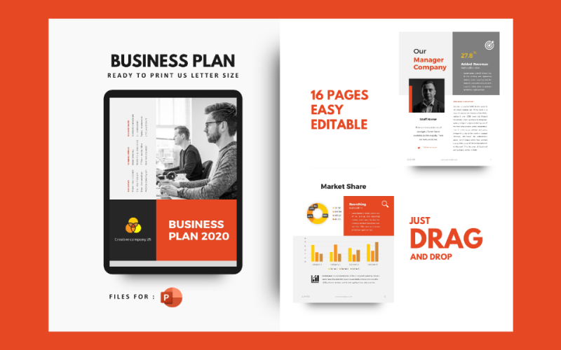 Modèle PowerPoint de présentation du plan d'affaires 2020