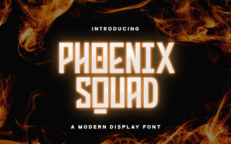 Phoenix Squad - Modern display-lettertype