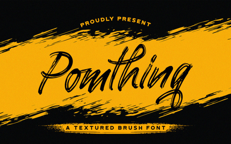 Pomthinq - Курсивний шрифт кисті