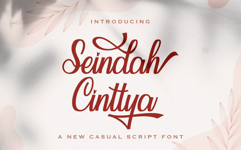 Seindah Cinttya - fonte cursiva casual