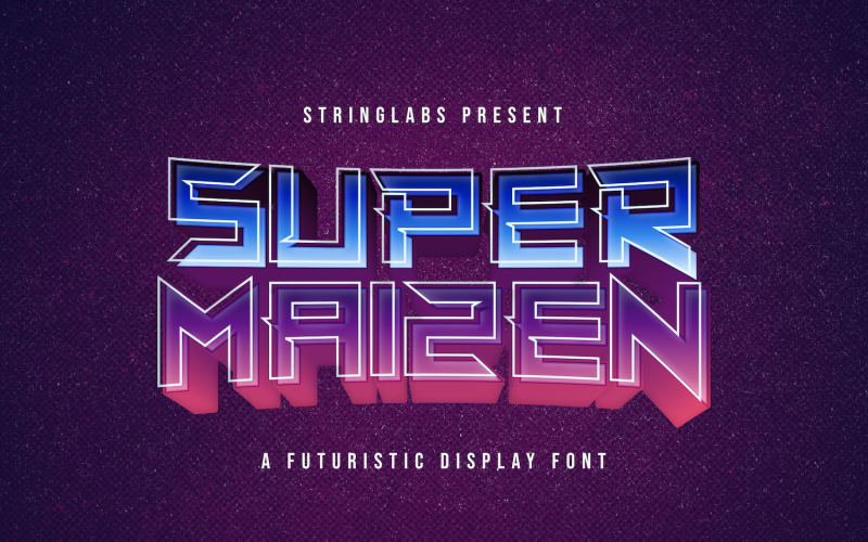 Super Maizen - Carattere futuristico moderno