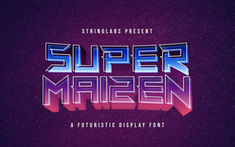 Super Maizen - Modern futuristisch lettertype