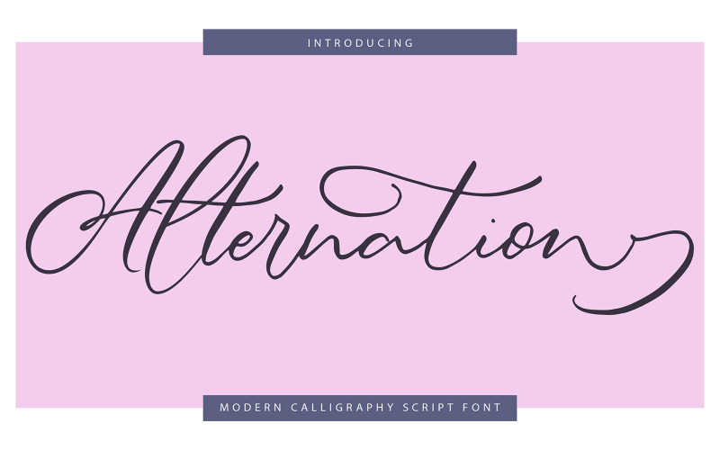 Alternanza | Carattere corsivo calligrafia moderna