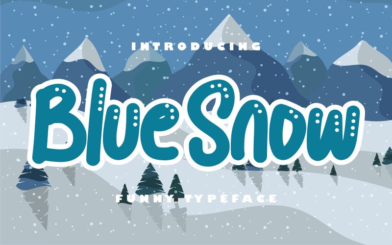 Blauer Schnee | Lustige Schriftart