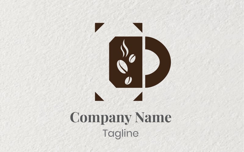 Буква C кофе шаблон логотипа
