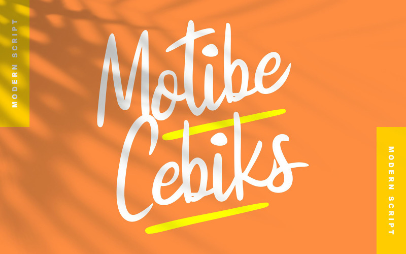 Motibe cebiks | Modern Cursive Font