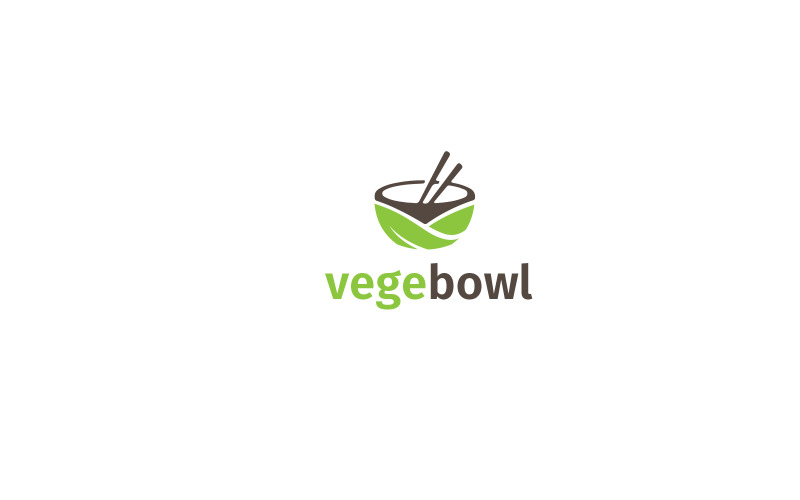 Шаблон логотипа Vege Bowl