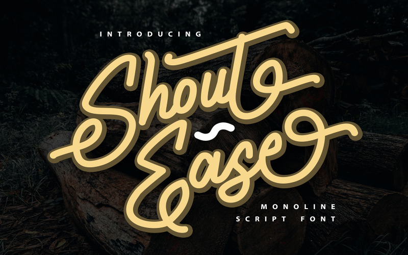 Shout Ease | Monoline Cursive Font