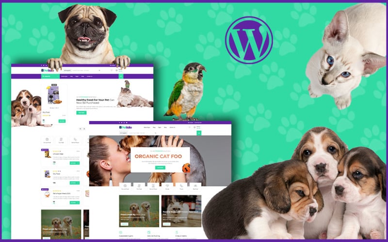 Тема WordPress для домашних животных Petitudio