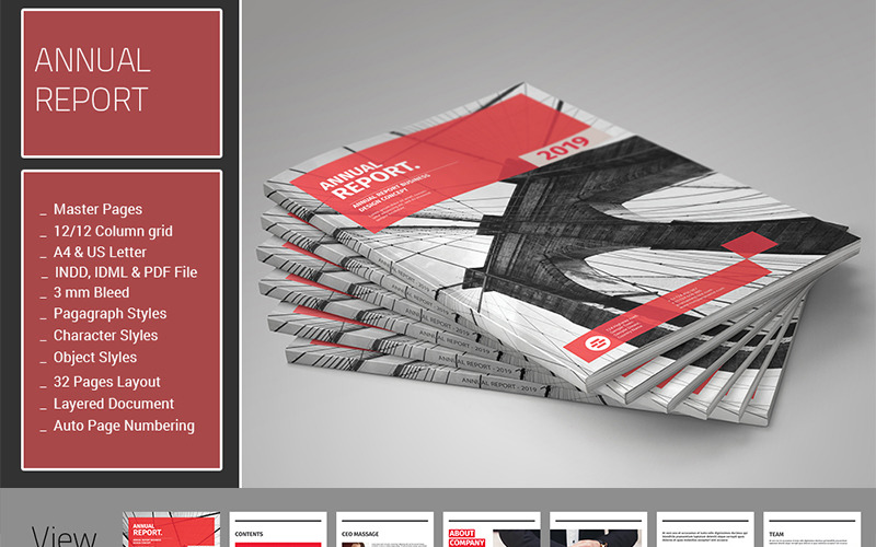 Download Фирменный стиль "Annual Report - Corporate Identity Template" / Annual Report - Corporate Identity Template - Фирменный стиль на тему графика report,annual,annual report,portrait,corporate,brochure,catalog,clean,folio,innd,layered,magazine,minimal,modern,print,simple,template,new