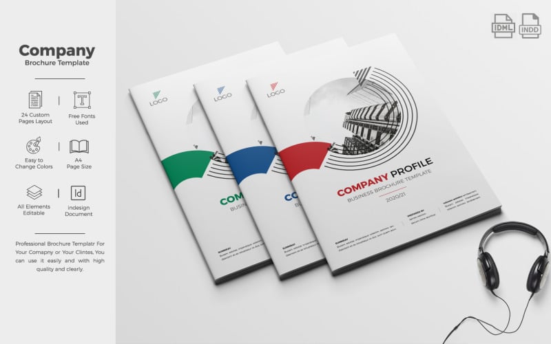 Download Magazine Template "Company Profile Magazine Template" / Company Profile Magazine Template - Magazine Template на тему искусство и культура annual,annual report,brochure,brochure template,business,business catalog,catalog,catalogs,chart,charts,clean,corporate,customizable,customize,design,elegant,indesign,infographic