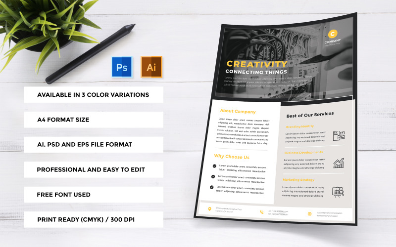 Creativity - Multipurpose Business Flyer - Corporate Identity Template