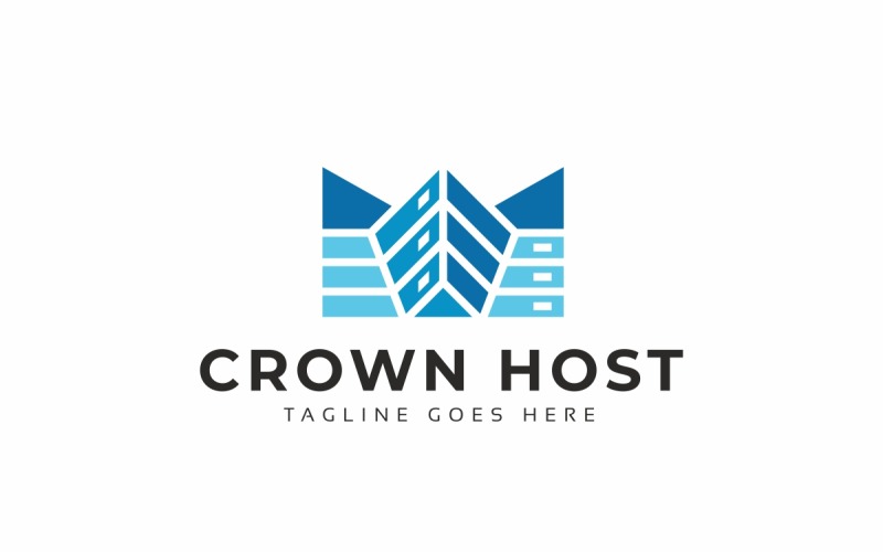 Crown Host Logo Template