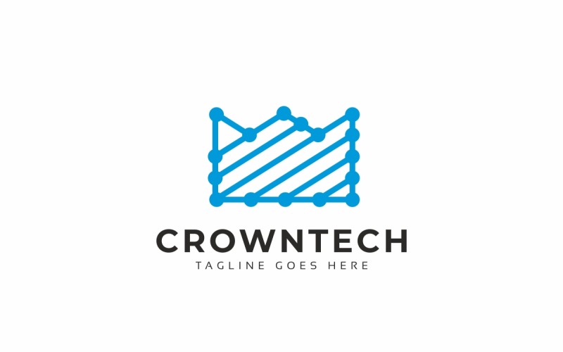 Download Шаблон логотипа "Crown Tech Logo Template" / Crown Tech Logo Template - Шаблон логотипа на тему графика apparel,bold,capital,clothing,club,communication,creative,crown,development,fashion,king,kingdom,letter m,letter w,logo,m letter,majestic,media,monarchal,queen