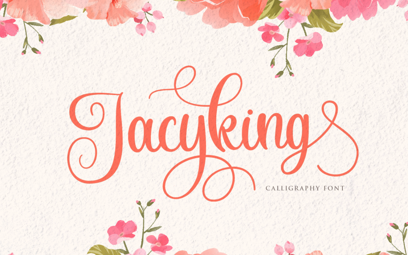 Jacyking - adorável fonte cursiva