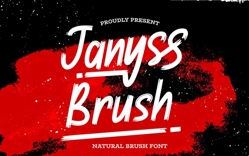 Janyss Brush - písmo přírodního štětce