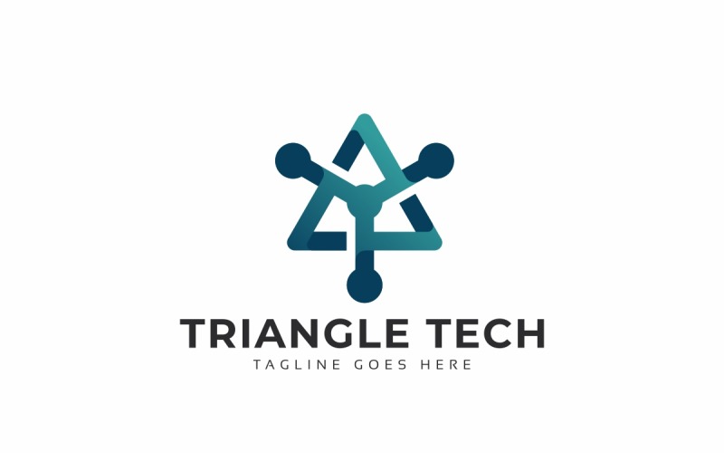 Modèle de logo Triangle Tech #112805 - TemplateMonster