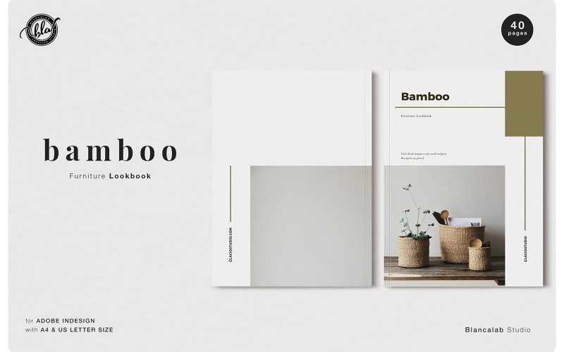 Šablona časopisu BAMBOO Furniture Lookbook Magazine