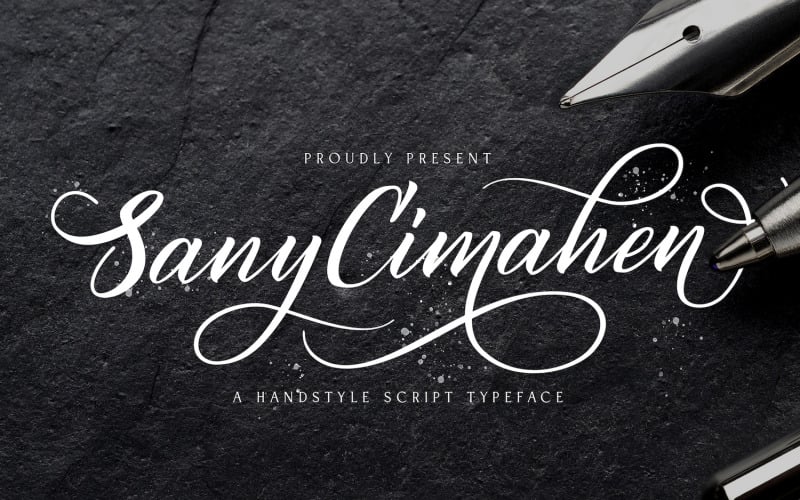 Sany Cimahen - handgeschreven lettertype