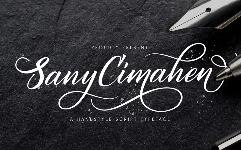Download Шрифт "Sany Cimahen - Handwritten Font" / Sany Cimahen - Handwritten Font - Шрифт на тему графика bold,script,calligraphy,brush,ligatures,modern,vintage,handlettering,lovely,handwritting,stylish,elegant,handwritten,whimsical