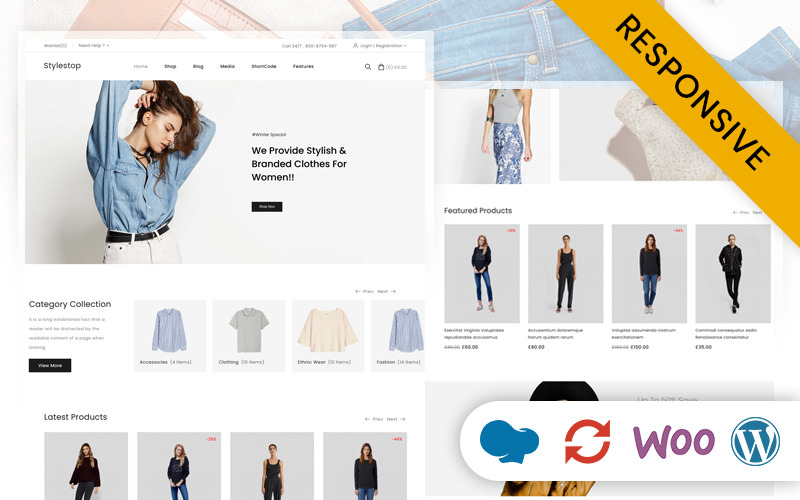 Stylestop - Minimal Fashion Store WooCommerce 响应式主题