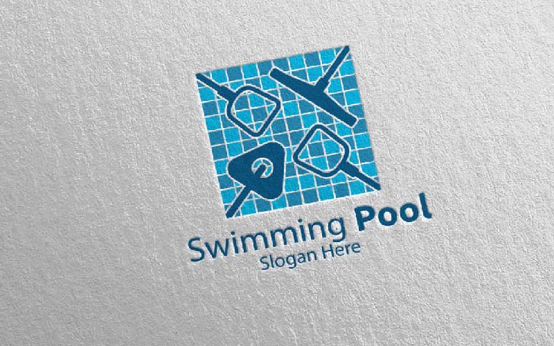 Zwembaddiensten 19 Logo sjabloon