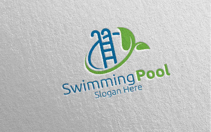 Eco Swimming Pool Services 7 Szablon Logo