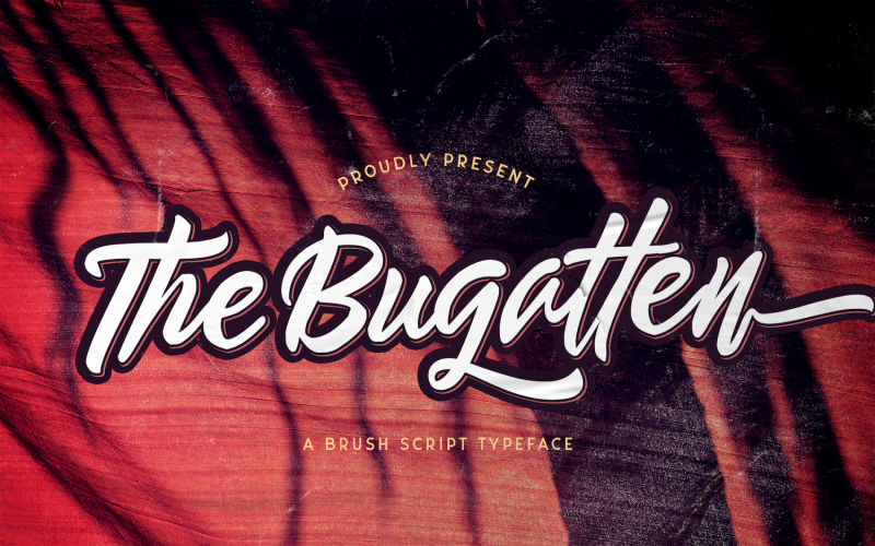 Download Шрифт "The Bugatten - Bold Cursive Font" / The Bugatten - Bold Cursive Font - Шрифт на тему графика bold,script,calligraphy,brush,puaencode,retro,vintage,handlettering,handdrawn,logotype,stylish,groovy,font,multilingual