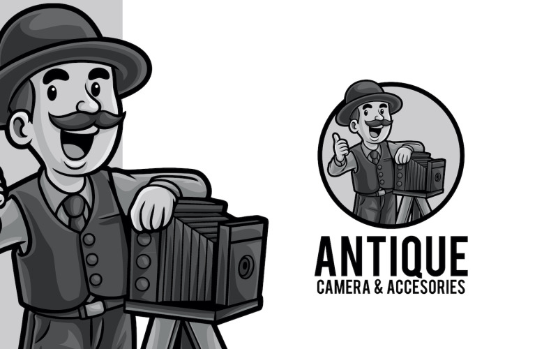 Download Шаблон логотипа "Camera Store Logo Template" / Camera Store Logo Template - Шаблон логотипа на тему графика logo,logomascot,mascot,logotemplate,character,illustration,vector,graphic,photography,vintage,store,photographer,camera