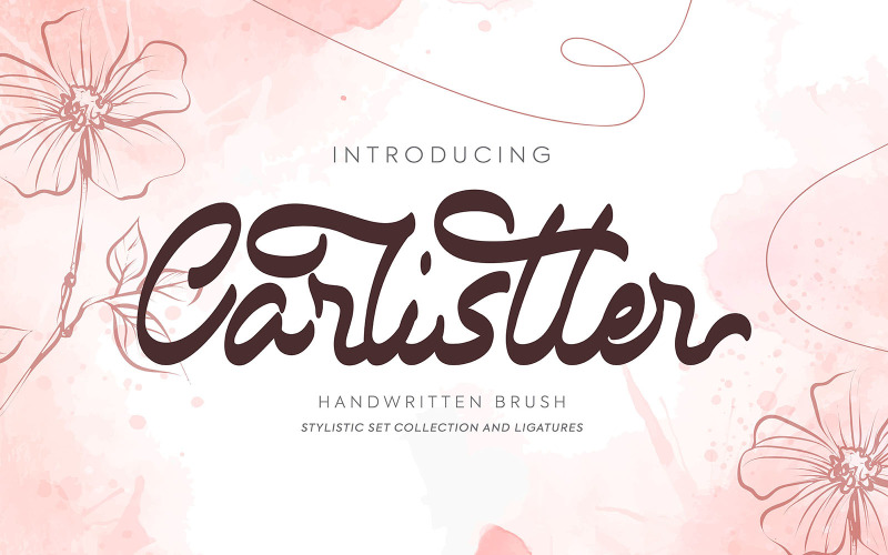 Download Шрифт "Carlistter | Handwritten Brush Font" / Carlistter | Handwritten Brush Font - Шрифт на тему графика handwritten,calligraphy,modern,text,design,alphabet,art,hand,typography,vector,style,letter,font,abc,symbol,drawn,type,vintage,illustration,typeface