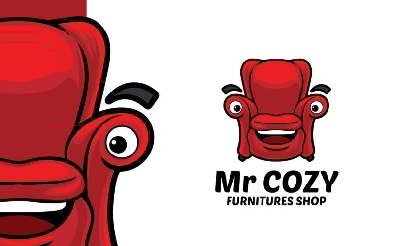 Download Шаблон логотипа "Cozy Couch Furniture Logo Template" / Cozy Couch Furniture Logo Template - Шаблон логотипа на тему графика logo,logomascot,mascot,logotemplate,character,illustration,vector,graphic,couch,furniture,chair,store,sofa