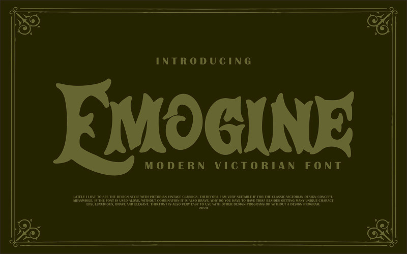 Emogin | Moderní viktoriánské písmo