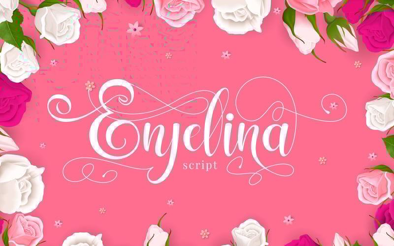 Download Шрифт "Enjelina - Modern Cursive Font" / Enjelina - Modern Cursive Font - Шрифт на тему графика monoline,signature,serif,sans serif,script,display,calligraphy,handwritten,lettering,cursive,typography,typeface,bold font,modern font,feminine,monogram,multilanguage,wedding,craft,beautiful 