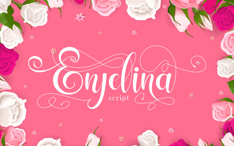 Enjelina - Modern kurzív betűtípus
