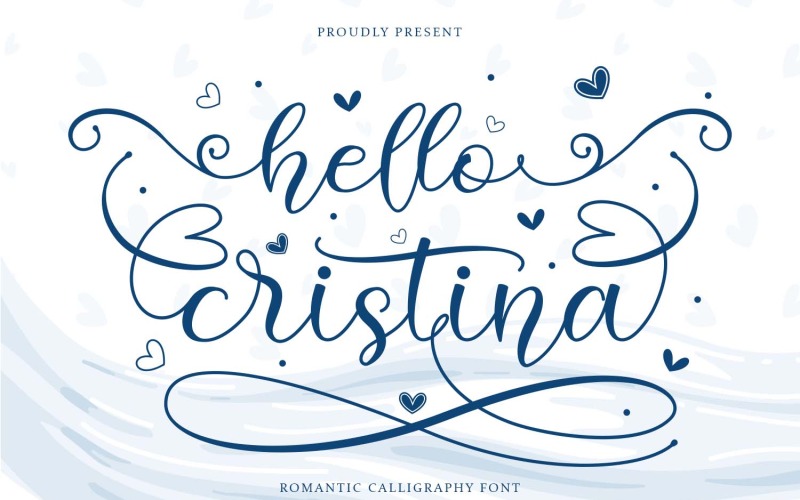 Hej Cristina - Modern kalligrafi typsnitt