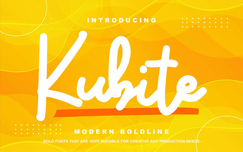 Kubite | Nowoczesna czcionka Boldline