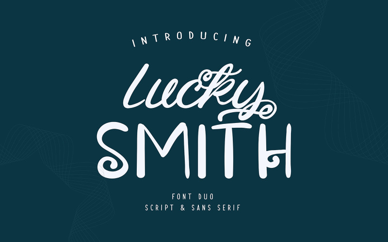 Lucky Smith | Duo Script & Sans Serif Font