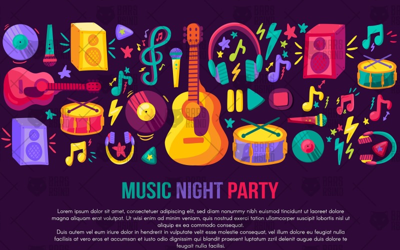 Musical Party Banner Corporate Identity Template