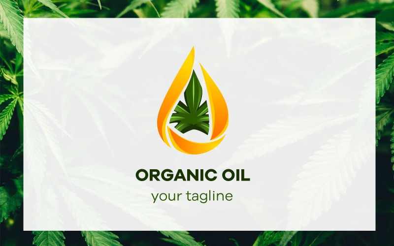 Download Шаблон логотипа "Products Based on Hemp Oil Logo Template" / Products Based on Hemp Oil Logo Template - Шаблон логотипа на тему графика sign,logo,luxury,brand,logotype,drop,oil,leaf,green,natural,organic,fresh,yellow,elegant