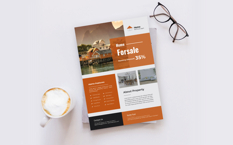 Download Фирменный стиль "Real Estate Flyer - Corporate Identity Template" / Real Estate Flyer - Corporate Identity Template - Фирменный стиль на тему графика flyer,template,design,business,poster,corporate,estate,real,concept,print,company,architecture,modern,construction,creative,home,sale,style,industry,building