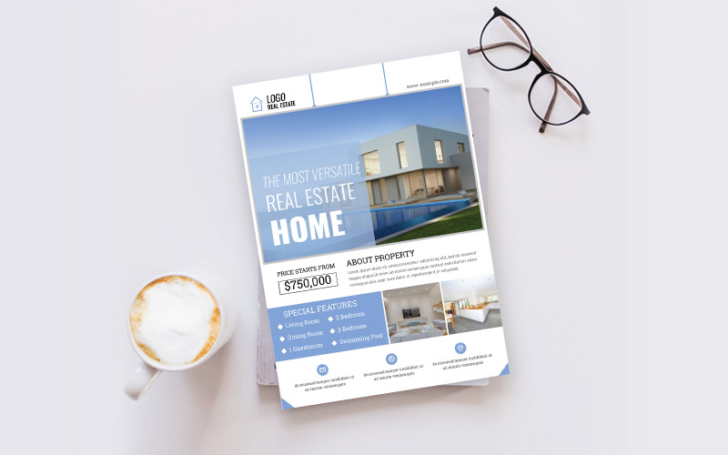 Download Фирменный стиль "Real Estate Flyer - Corporate Identity Template" / Real Estate Flyer - Corporate Identity Template - Фирменный стиль на тему графика flyer,template,design,business,poster,corporate,estate,real,concept,print,company,architecture,modern,construction,creative,home,sale,style,industry,building